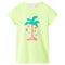 Kindershirt 116 fluorescerend geel