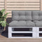 Palletkussen 80x40x12 cm stof grijs