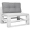 Palletkussen 80x40x12 cm stof grijs