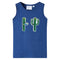 Kindertopje 116 gemleerd donkerblauw