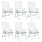 Stoelkussens 6 st bladpatroon 40x40x7 cm stof
