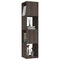 Draaikast 34,5x34,5x147,5 cm spaanplaat grijs en sonoma eiken