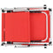 Ligbed inklapbaar met dak aluminium en textileen rood