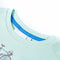 Kindershirt busjesprint 140 lichtmintkleurig
