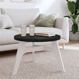 Tafelblad rond 60x3 cm massief grenenhout zwart