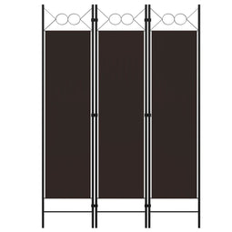 Kamerscherm met 3 panelen 120x180 cm bruin