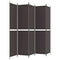 Kamerscherm met 5 panelen 250x220 cm stof bruin