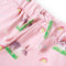 Kindershorts met trekkoord konijnenprint 128 lichtroze