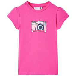 Kindershirt 128 donkerroze