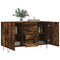 Dressoir 100x36x60 cm bewerkt hout gerookt eikenkleurig