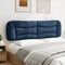 Hoofdbordkussen 180 cm stof blauw