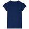 Kindershirt hond in bootprint 140 marineblauw