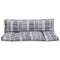 Palletkussens 2 st ruitpatroon stof grijs