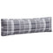 Palletkussens 2 st ruitpatroon stof grijs