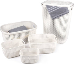 Wasmandenset 5 Stuks Beige