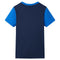 Kindershirt 116 blauw en marineblauw