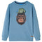 Kindertrui met gorillaprint 116 middelblauw