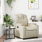 Fauteuil verstelbaar kunstleer crmekleurig