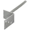 Grondankers 6 st 8x6x30 cm gegalvaniseerd staal zilverkleurig