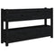 Plantenbak 112x25x66 cm massief grenenhout zwart