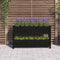 Plantenbak 112x25x66 cm massief grenenhout zwart