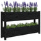 Plantenbak 112x25x66 cm massief grenenhout zwart