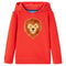 Kindertrui met capuchon 116 rood