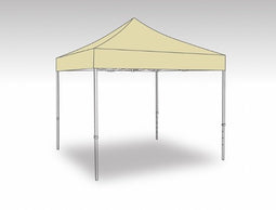Partytent Easy Up Alu 3 x 3 mtr met zijwanden in Beige