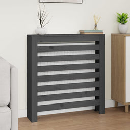 Radiatorombouw 79,5x19x84 cm massief grenenhout grijs
