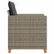 Tuinstoel met kussens poly rattan grijs