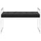 Bankje 97 cm fluweel en roestvrij staal zwart