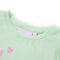 Kindershirt met ruches aan de mouwen 104 zachtgroen