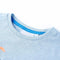 Kindershirt 140 gemleerd zachtblauw