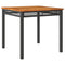 Tuintafel 80x80x75 cm poly rattan en acaciahout zwart