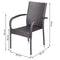 Polyrattan Stapelstoel Comfort Set van 4 kleur Bruin
