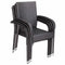 Polyrattan Stapelstoel Comfort Set van 4 kleur Bruin