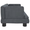 Kinderbank 60x40x30 cm fluweel donkergrijs