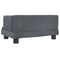 Kinderbank 60x40x30 cm fluweel donkergrijs