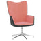 Relaxstoel fluweel en PVC roze