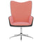 Relaxstoel fluweel en PVC roze