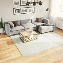 Vloerkleed OVIEDO laagpolig 240x240 cm crmekleurig
