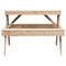 Picknicktafel 105x134x75 cm massief grenenhout