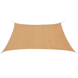 Zonnescherm HDPE vierkant beige 3,6x3,6 m