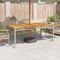 Tuintafel 180x90x75 cm poly rattan en acaciahout grijs