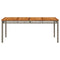 Tuintafel 180x90x75 cm poly rattan en acaciahout grijs