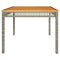 Tuintafel 180x90x75 cm poly rattan en acaciahout grijs