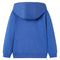 Kindervest met capuchon en rits 128 gemleerd blauw