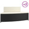 Spa-bankjes met kussens 2 st poly rattan zwart