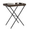Dienbladtafel inklapbaar 65x40x75 cm poly rattan bruin