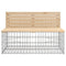 Tuinbank schanskorfontwerp 103x70x65 cm massief grenenhout